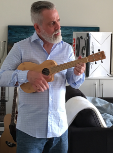 Bryan playing ukulele.
